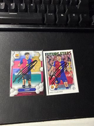 2 Cromos Pau Cubarsí Firmados