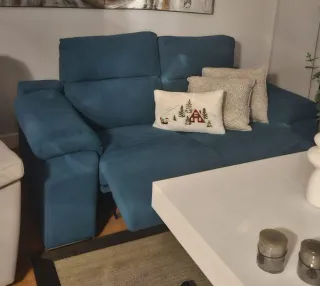 Sofá Eléctrico Antimanchas Azul