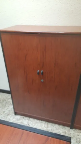 Muebles de oficina Bubinga y negros