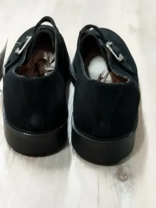 Zapatos Monk Strap Negros Talla 45