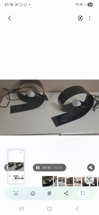 Lámpara de mesa moderna negra