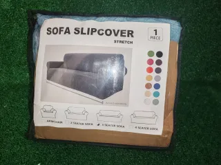 Funda sofá 3 plazas azul ✅