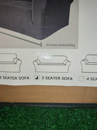 Funda sofá 3 plazas azul ✅