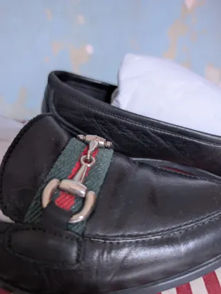 Mocasines de cuero negros talla 39