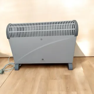 Calefactor eléctrico blanco y gris