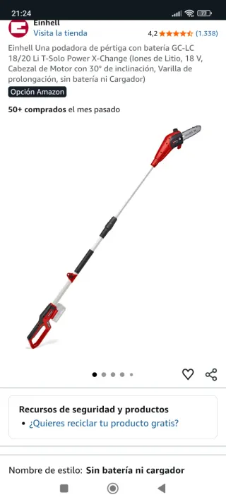 Podadora a batería Einhell GC-LC 18/20 Li