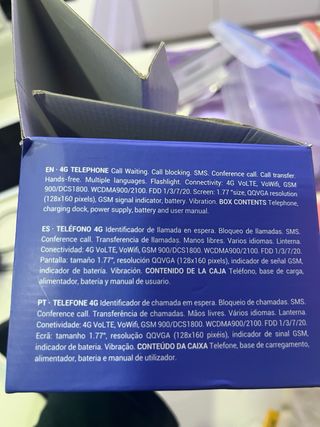 Teléfono Inalámbrico SPC con SIM Negro