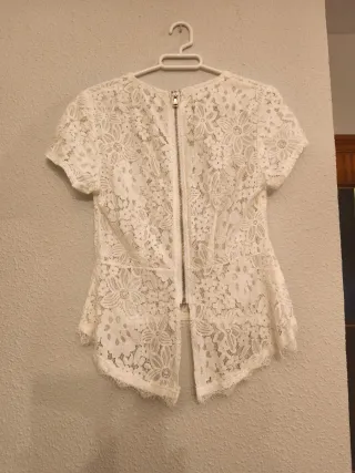 Camisa blonda blanca talla 38