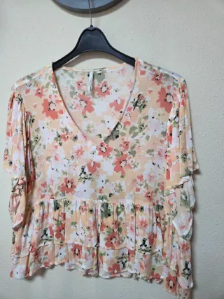 Blusa floral manga corta
