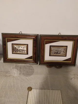 Coppia Quadretti Scene Cittadine