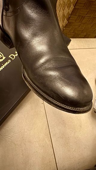 Bota Alta Piel Mujer Massimo Dutti Marrón