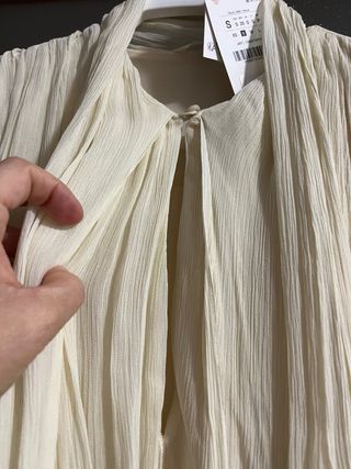 Blusa Zara Drapeada Hombros Colección Limitada