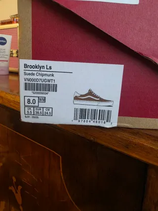 Tênis Vans Brooklyn LS Marrom e Branco