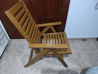 Silla de madera plegable varias posiciones
