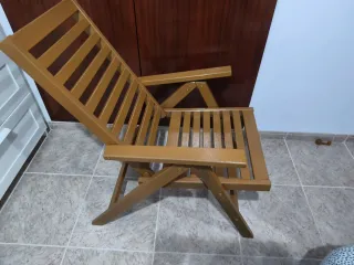 Silla de madera plegable varias posiciones