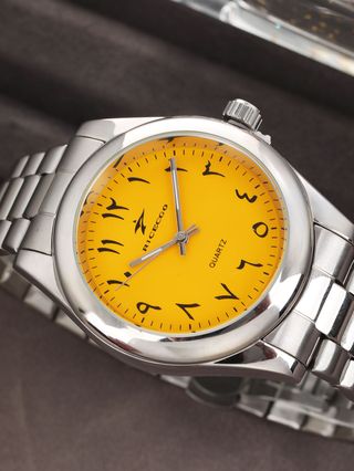 Reloj RICEGO Acero Inoxidable Cuarzo Amarillo