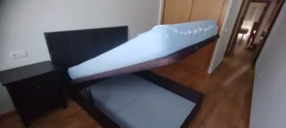 Canapé abatible madera y tela