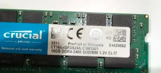 Crucial 16GB DDR4 2400MHz SODIMM RAM