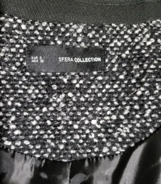 Abrigo Sfera Talla S Negro/Gris