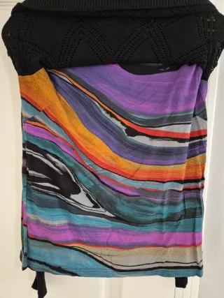 Jersey Desigual Negro con Diseño Multicolor