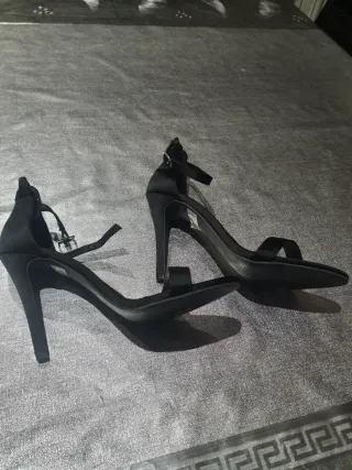 Sandalias tacón negras Papaya