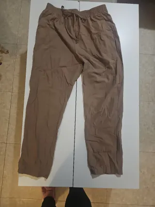 Pantalón de algodón marrón