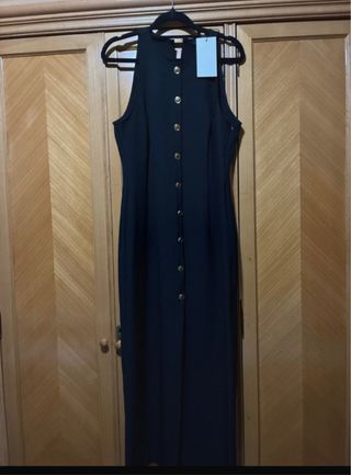 Vestido midi Negro Zara L