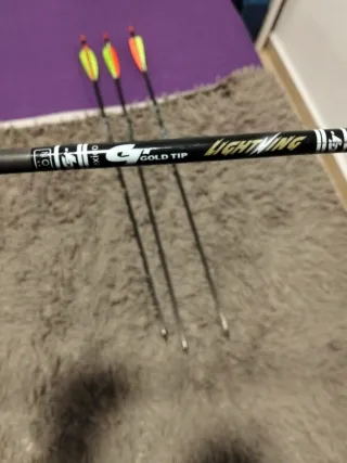 14 flechas carbono pluma natural.