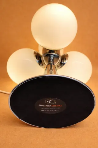 Candeeiro de mesa vintage opalino