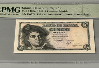 Billete 5 Pesetas España 1948
