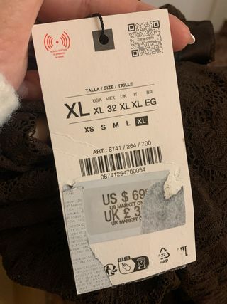 Vestido Zara Marrón Talla XL