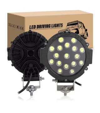 2 Faros de trabajo LED Redondos 7 pulgadas 51W