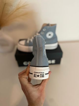 Botas Converse plataforma cinza 36