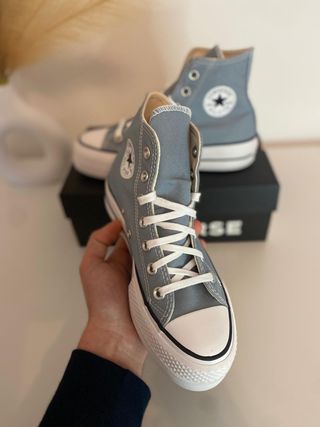 Botas Converse plataforma cinza 36