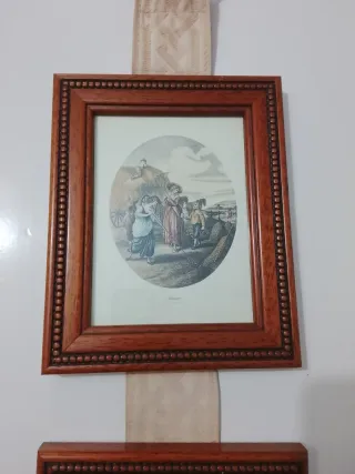 2 Cuadros Decorativos Madera y Tela