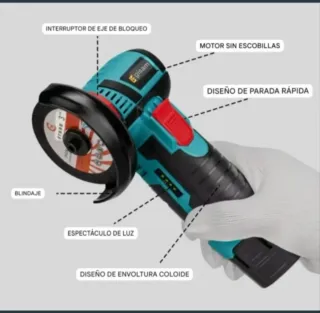 Mini Amoladora Angular Inalámbrica (2 Baterías)