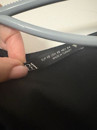 Vestido Zara flores azul y negro