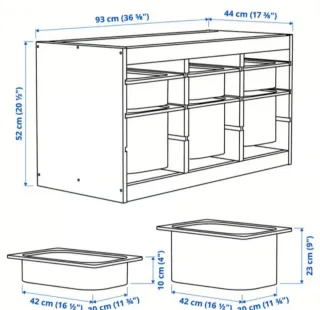Mueble almacenaje infantil madera