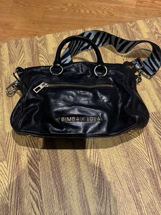BIMBA Y LOLA Bolso Negro Piel Multicolor