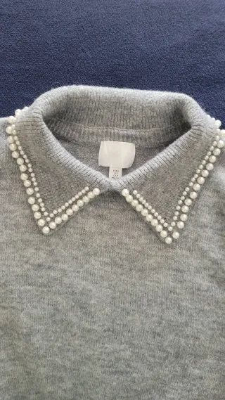 Jersey H&M perlas gris Talla S