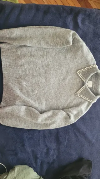 Jersey H&M perlas gris Talla S