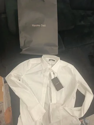 Camisa Massimo Dutti Blanca Botones Nueva de mujer