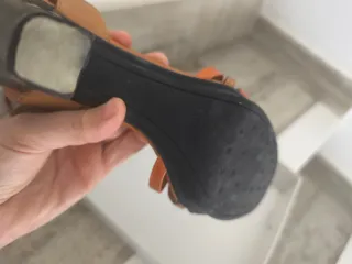 Sandalias Tod's Tacon Marron Naranja