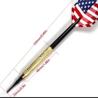 12 dardos + 100 puntas para diana