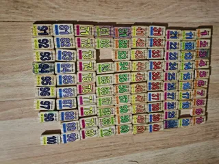 97 Pezzi Blocchi Legno Non Finiti Numeri