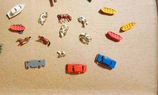 Lote decoracion ibertren Escala N  Animales coches