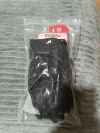 Guantes Moto Cuero Cortos Furygan Negros Talla XL