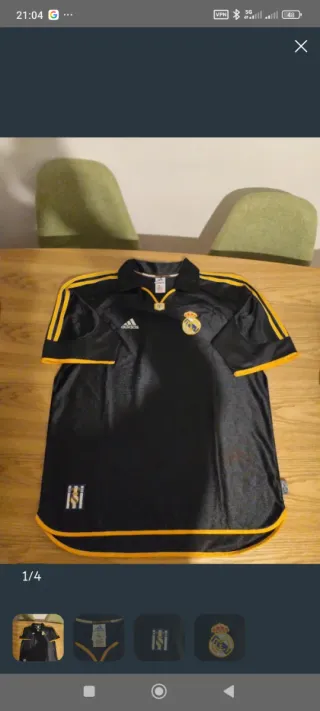 Camisola Real Madrid Adidas Preta Amarela