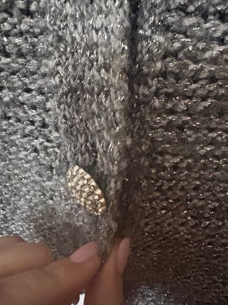 Cardigan Mango Gris Brillante