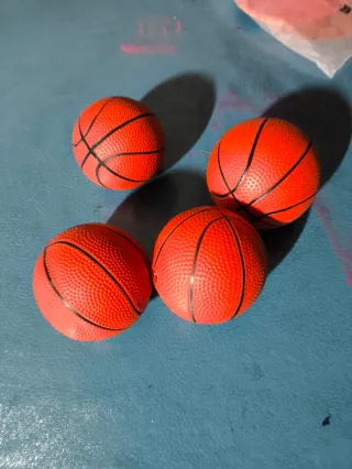 4 Mini Palloni da Basket Antistress